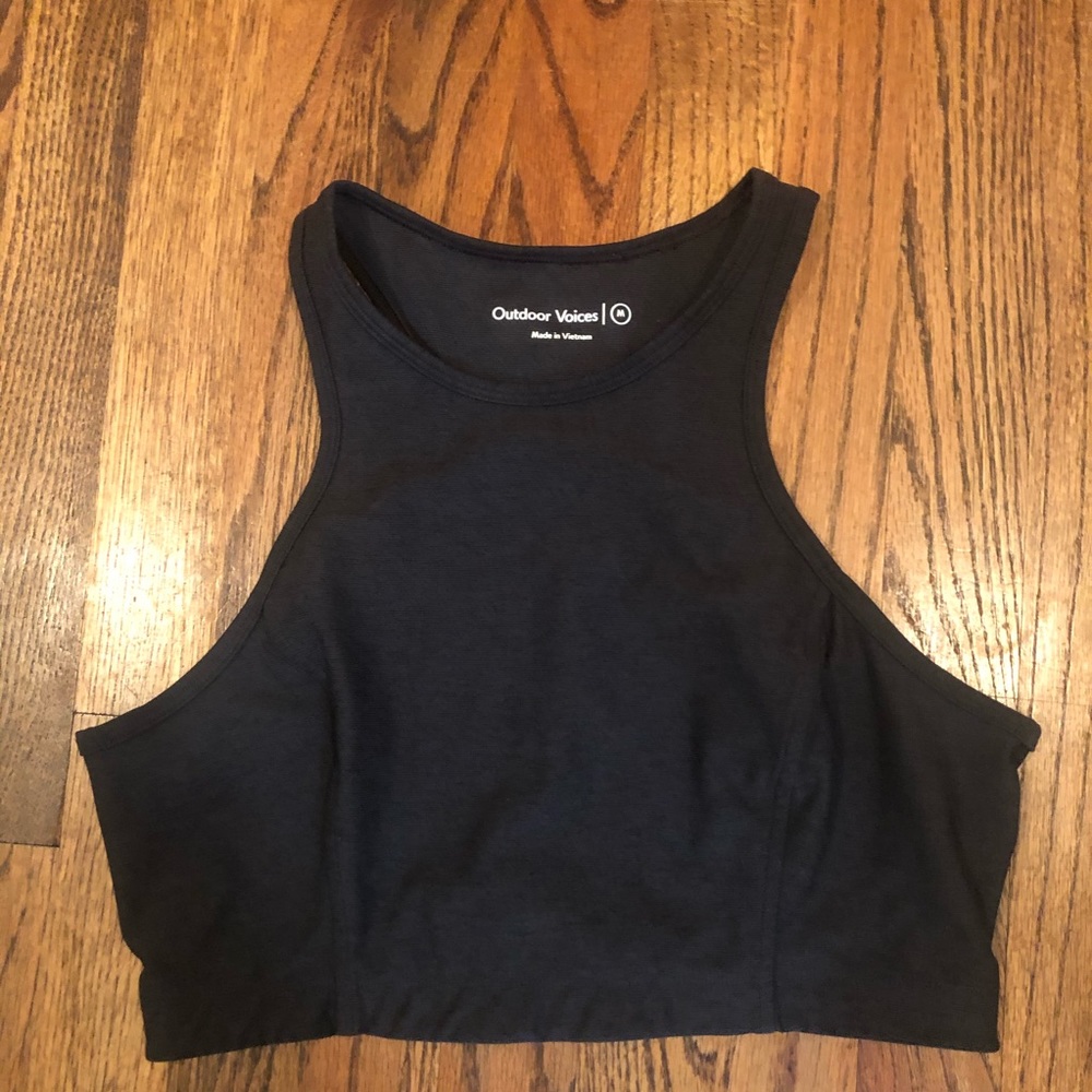 Outdoor Voices Athena Crop Top Charcoal